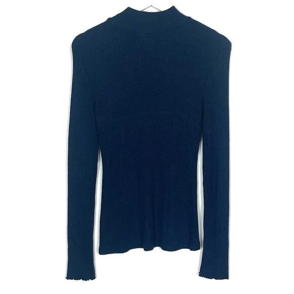 J. Crew Button Shoulder Ribbed Turtleneck Top - Picture 6 of 7
